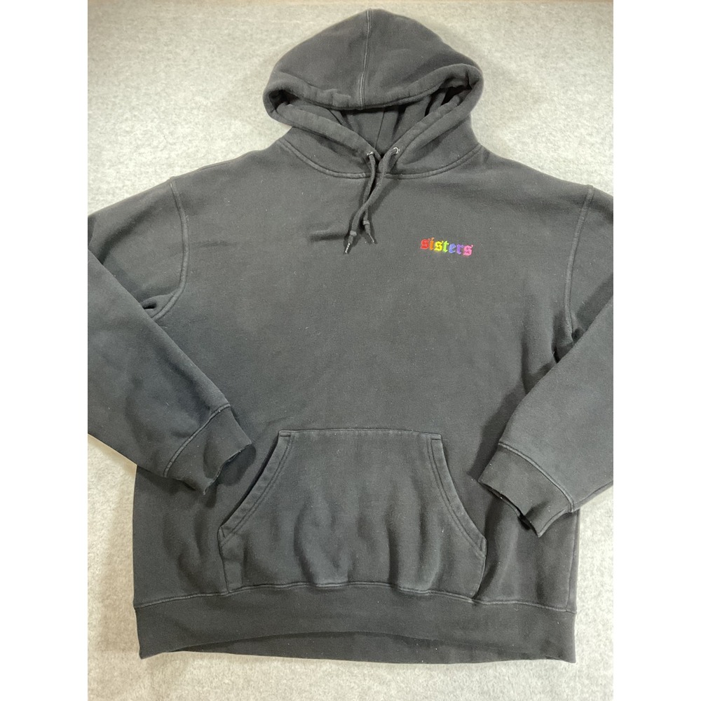 James Charles Sisters Apparel Rainbow Logo Black Hoodie XL Heavyweight 2221